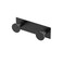 Gatco 1284MX Glamour 2 Hook Double Robe Hook Wall Mounted Hook for Bathroom Towels Robes Coats 65 Inch Mounting Base Matte Black