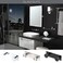 Gatco 1284MX Glamour 2 Hook Double Robe Hook Wall Mounted Hook for Bathroom Towels Robes Coats 65 Inch Mounting Base Matte Black