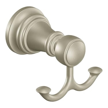 Moen YB8403BN Weymouth Double Robe Hook Brushed Nickel