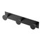 Gatco 1288MX Glamour Rectangular 3 Hook Triple Robe Hook Rack Wall Mounted Hook for Bathroom Towels Robes Coats 11 Inch Total Length Matte Black