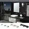 Gatco 1288MX Glamour Rectangular 3 Hook Triple Robe Hook Rack Wall Mounted Hook for Bathroom Towels Robes Coats 11 Inch Total Length Matte Black