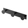 Gatco 1288MX Glamour Rectangular 3 Hook Triple Robe Hook Rack Wall Mounted Hook for Bathroom Towels Robes Coats 11 Inch Total Length Matte Black