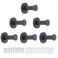 Vanloory Bathroom Towel Hooks 6 Pack Round Coat Hooks Sturdy Wall Mounted Robe Hook SUS 304 Stainless Steel Heavy Duty Clothes Hanger Wall Towel Hooks for Bathroom Bedroom Kitchen Black