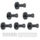 Vanloory Bathroom Towel Hooks 6 Pack Round Coat Hooks Sturdy Wall Mounted Robe Hook SUS 304 Stainless Steel Heavy Duty Clothes Hanger Wall Towel Hooks for Bathroom Bedroom Kitchen Black