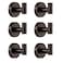 BigBig Home Bronze Towel Hooks Bathroom Robe Hook Oil Rubbed Bath Farmhouse Coat Clothes Hook Wall Mounted Rustic 6 Packs for Kitchen