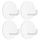 VIS'V VISV Adhesive Hooks Small Metal Shower Wall Stick on Hooks Waterproof 2 Extra Adhesive Strips Round White 4 Pcs