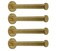 NELXULAS Golden Brushed Stainless Steel Single Heavy Duty Wall Mount Hook Bath Towel Hooks Robe Hooks Coat Hanger 4 PCS 6 inch