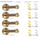NELXULAS Golden Brushed Stainless Steel Single Heavy Duty Wall Mount Hook Bath Towel Hooks Robe Hooks Coat Hanger 4 PCS 6 inch