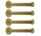 NELXULAS Golden Brushed Stainless Steel Single Heavy Duty Wall Mount Hook Bath Towel Hooks Robe Hooks Coat Hanger 4 PCS 6 inch