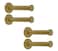 NELXULAS Golden Brushed Stainless Steel Single Heavy Duty Wall Mount Hook Bath Towel Hooks Robe Hooks Coat Hanger 4 PCS 4 inch
