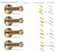 NELXULAS Golden Brushed Stainless Steel Single Heavy Duty Wall Mount Hook Bath Towel Hooks Robe Hooks Coat Hanger 4 PCS 4 inch
