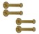 NELXULAS Golden Brushed Stainless Steel Single Heavy Duty Wall Mount Hook Bath Towel Hooks Robe Hooks Coat Hanger 4 PCS 4 inch