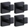 Fenas Towel Hooks for Bathrooms Robe Hook Coat Hook 4 Pack Matte Black Stainless Steel Heavy Duty 33 Lbs Wall Mounted Square Hooks for Bathroom Kitchen Bedroom
