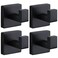 Fenas Towel Hooks for Bathrooms Robe Hook Coat Hook 4 Pack Matte Black Stainless Steel Heavy Duty 33 Lbs Wall Mounted Square Hooks for Bathroom Kitchen Bedroom