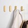 CQPRK Foldable Towel Hooks for Bathroom 4 PackWall Hooks for Hanging Heavy Duty Coat Robe Purse Foldable Hooks Storage Solution for BathroomClosetEntrywayPool and Kitchen 4 Brushed Gold