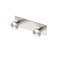 Gatco 1284SN Glamour 2 Hook Double Robe Hook Wall Mounted Hook for Bathroom Towels Robes Coats 65 Inch Mounting Base Satin Nickel