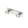 Gatco 1284SN Glamour 2 Hook Double Robe Hook Wall Mounted Hook for Bathroom Towels Robes Coats 65 Inch Mounting Base Satin Nickel