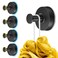 YOHOM Suction Cup Hooks for Shower Bathroom Cup Wall for Inside Vacuum Windows 4 Metal Matte Black 4 Metal Matte Black