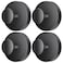 SOCORIA 2026 Upgraded DrillFree Suction Cup Hooks Stainless Steel Suction Cup Hooks for Shower Mirror Wall Bathroom Glass Hanging Towels 4 Pack Black