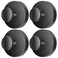 SOCORIA 2026 Upgraded DrillFree Suction Cup Hooks Stainless Steel Suction Cup Hooks for Shower Mirror Wall Bathroom Glass Hanging Towels 4 Pack Black