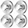 SOCORIA 2026 Upgraded DrillFree Suction Cup Hooks Stainless Steel Suction Cup Hooks for Shower Mirror Wall Bathroom Glass Hanging Towels 4 Pack Bright Silver