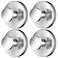 SOCORIA 2026 Upgraded DrillFree Suction Cup Hooks Stainless Steel Suction Cup Hooks for Shower Mirror Wall Bathroom Glass Hanging Towels 4 Pack Bright Silver
