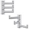 Angle Simple Swivel Towel Hooks for Bathroom SUS 304 Stainless Steel Foldable 3 Arms Hand Towel Holder Coat Wall Hooks Polished Chrome 2 Pack