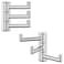 Angle Simple Swivel Towel Hooks for Bathroom SUS 304 Stainless Steel Foldable 3 Arms Hand Towel Holder Coat Wall Hooks Polished Chrome 2 Pack