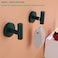 SEABEFORE Towel Hooks for BathroomsDark Green Wall Mount Hooks SUS 304 Stainless Steel Coat Hook Robe Hook Towel Hook 2 Count for KitchenBedroom DrillingSE960068DKG