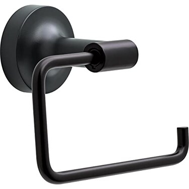 Franklin Brass Voisin 1Pack Toilet Paper Holder Euro Single Post Tissue Roll Wall Mount TP Storage Matte Black Bathroom Decor Accessories VOI50MB