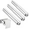 Bememo 3 Pack Toilet Paper Holder Roller Toilet Tissue Holder Replacement Plastic Spring Loaded Chrome Big End