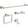 Delta 4Piece SpotShield Brushed Nickel Bathroom Set Towel Rack Ring Toilet Paper Holder Hook Nicoli Bath Accessories