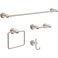 Delta 4Piece SpotShield Brushed Nickel Bathroom Set Towel Rack Ring Toilet Paper Holder Hook Nicoli Bath Accessories