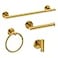 USHOWER Brushed Gold Bathroom Accessories Set 18Inch Towel Bar Set Wall Mounted Durable SUS304 Stainless Steel Bathroom Hardware Set 4Piece