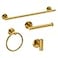 USHOWER Brushed Gold Bathroom Accessories Set 24Inch Towel Bar Set Wall Mounted Durable SUS304 Stainless Steel Bathroom Hardware Set 4Piece