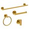 USHOWER Brushed Gold Bathroom Accessories Set 24Inch Towel Bar Set Wall Mounted Durable SUS304 Stainless Steel Bathroom Hardware Set 4Piece