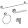 USHOWER Brushed Nickel Bathroom Hardware Set Modern 24Inch Towel Bar Set Wall Mounted Durable SUS304 Stainless Steel Bathroom Accessories Set 4Piece