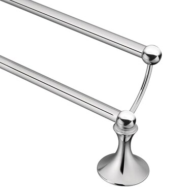 Moen DN7722CH Lounge 24Inch Bathroom Double Towel Bar Chrome