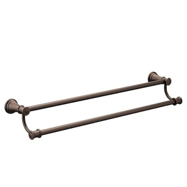 Moen YB6422ORB Belfield 24 inch Bathroom Double Towel Bar Oil Rubbed Bronze