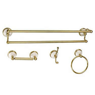 Kingston Brass BAK1113478BB Victorian Bathroom Hardware Set Brushed Brass 24 x 581 x 506