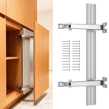 XBLWIN Lateral Opening Door Hinge Set 180 Parallel Opening Cabinet Wardrobe Door Sliding LoadBearing 154lb Heavy Duty Hinge
