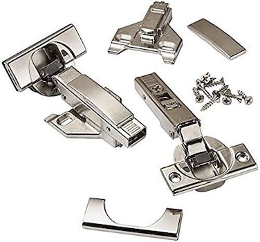 Blum CLIP top BLUMOTION Soft Close Hinges 110 degree Self Closing FACEFRAME with Mounting Plates and hinge cover plates 12 to 34 Overlay Premium 8 Pack