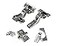 Blum Clip top BLUMOTION Soft Close Hinges 110 Degree Self Closing Frameless with Mounting Plates and Hinge Cover Plates Inset 8 Pack 4 Pair