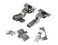 Blum Clip top BLUMOTION Soft Close Hinges 110 Degree Self Closing Frameless with Mounting Plates and Hinge Cover Plates Inset 8 Pack 4 Pair