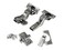 Blum Clip top BLUMOTION Soft Close Hinges 110 Degree Self Closing Frameless with Mounting Plates and Hinge Cover Plates Inset 8 Pack 4 Pair