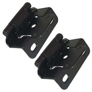 Corgre Partial Wrap Cabinet Hinge Inset Cabinet Hinges Overlay 12 inch Cabinet Hinges 12 Pack Matte Black