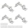 Qrity 4 PCS 175 Degree Hinges Soft Close Frameless Hydraulic Cabinet Doors Hinges Adjustable Mounting Hinges for Cabinet Cupboards Wardrobe