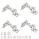 Qrity 4 PCS 175 Degree Hinges Soft Close Frameless Hydraulic Cabinet Doors Hinges Adjustable Mounting Hinges for Cabinet Cupboards Wardrobe