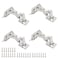 Qrity 4 PCS 175 Degree Hinges Soft Close Frameless Hydraulic Cabinet Doors Hinges Adjustable Mounting Hinges for Cabinet Cupboards Wardrobe