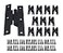 QCAA Black Steel Hinge Offset for Cabinet Door 38 Matte Black 12 Pack Made in Taiwan